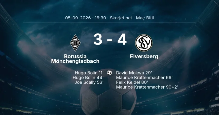 Bundesliga | Borussia Mönchengladbach 3-4 Elversberg sonucu