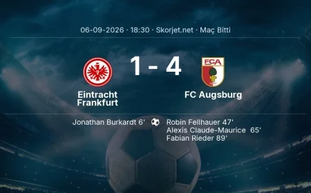 Maç sonucu: Eintracht Frankfurt 1-4 FC Augsburg | Bundesliga