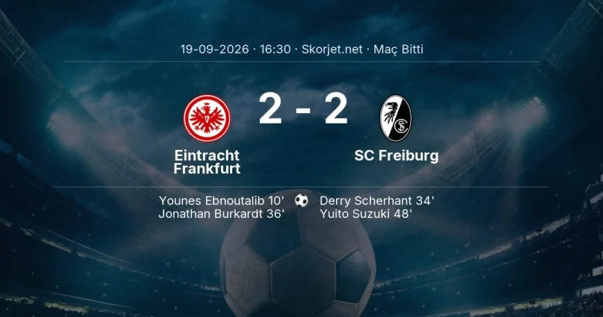 Maç sonucu: Eintracht Frankfurt 2-2 SC Freiburg | Bundesliga