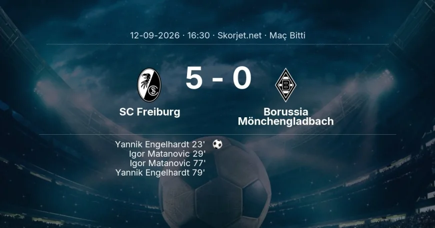 Maç sonucu: SC Freiburg 5-0 Borussia Mönchengladbach | Bundesliga