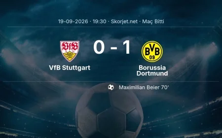 Bundesliga | VfB Stuttgart 0-1 Borussia Dortmund sonucu