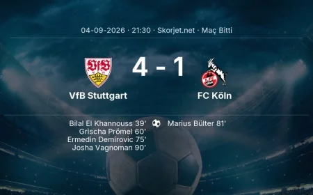 Maç sonucu: VfB Stuttgart 4-1 FC Köln | Bundesliga