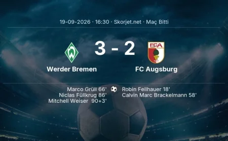 Maç sonucu: Werder Bremen 3-2 FC Augsburg | Bundesliga