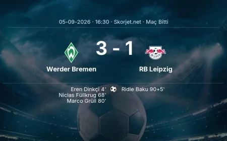 Maç sonucu: Werder Bremen 3-1 RB Leipzig | Bundesliga
