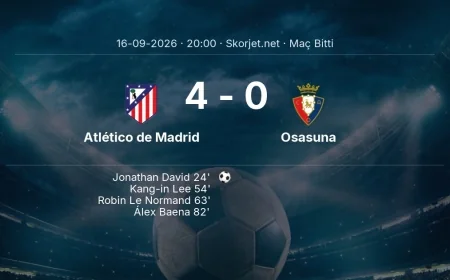La Liga | Atlético de Madrid 4-0 Osasuna sonucu