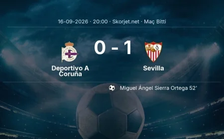 Maç sonucu: Deportivo A Coruña 0-1 Sevilla | La Liga