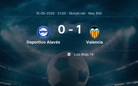 Maç sonucu: Deportivo Alavés 0-1 Valencia | La Liga