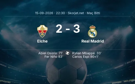 La Liga | Elche 2-3 Real Madrid sonucu