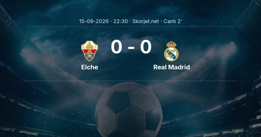 La Liga: Elche - Real Madrid maçı başladı