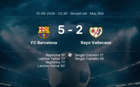 Maç sonucu: FC Barcelona 5-2 Rayo Vallecano | La Liga