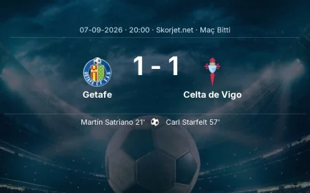 Maç sonucu: Getafe 1-1 Celta de Vigo | La Liga