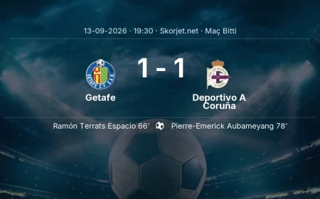 La Liga | Getafe 1-1 Deportivo A Coruña sonucu