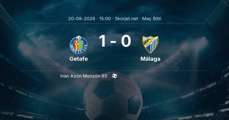 Maç sonucu: Getafe 1-0 Málaga | La Liga