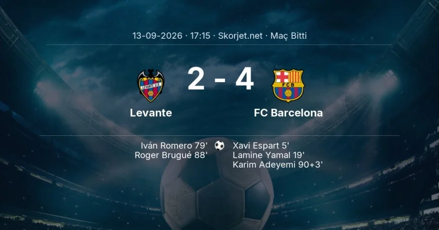 Levante 2-4 FC Barcelona - maç özeti | La Liga