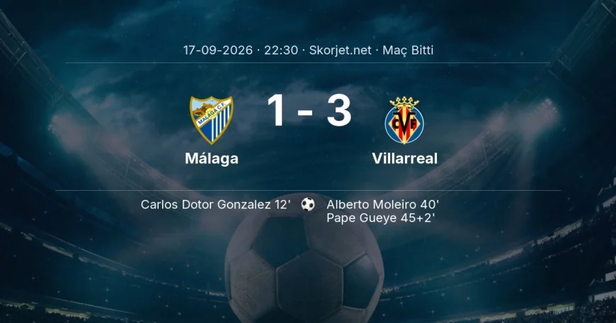 La Liga | Málaga 1-3 Villarreal sonucu