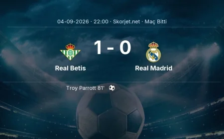 Maç sonucu: Real Betis 1-0 Real Madrid | La Liga