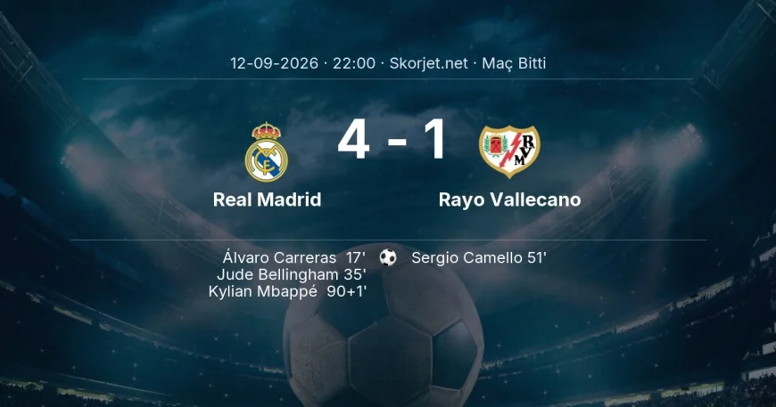 Real Madrid 4-1 Rayo Vallecano - maç özeti | La Liga