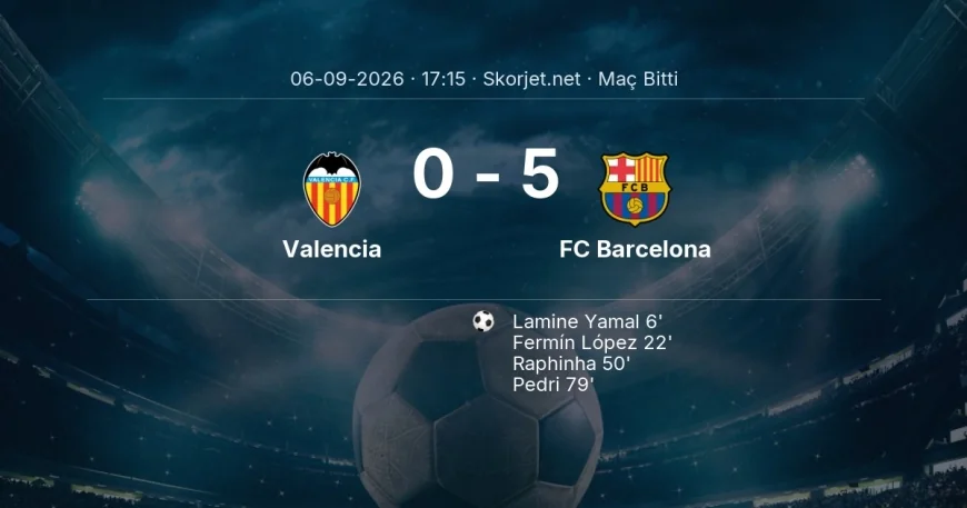 Maç sonucu: Valencia 0-5 FC Barcelona | La Liga