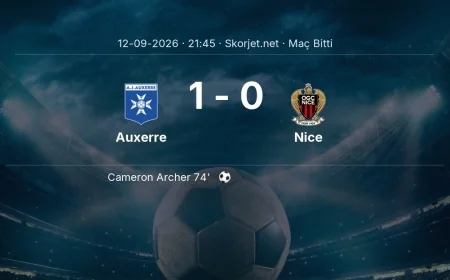 Maç sonucu: Auxerre 1-0 Nice | Ligue 1