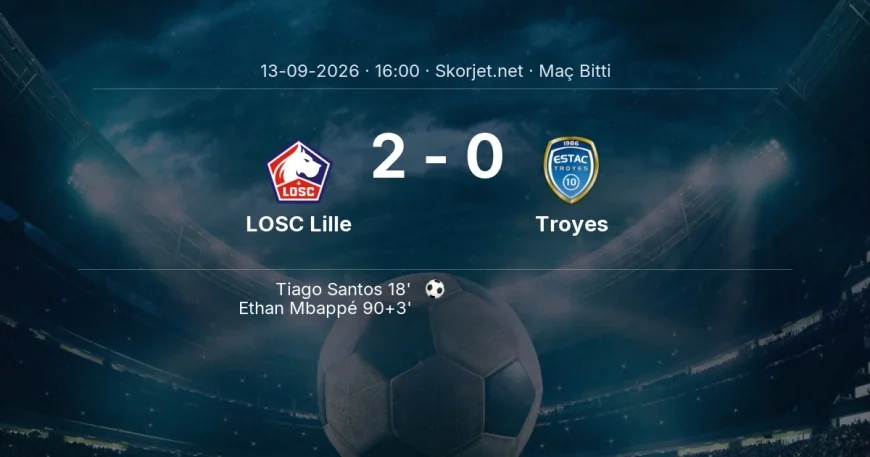 Ligue 1 | LOSC Lille 2-0 Troyes sonucu