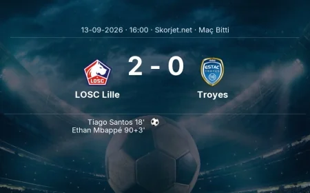 Ligue 1 | LOSC Lille 2-0 Troyes sonucu