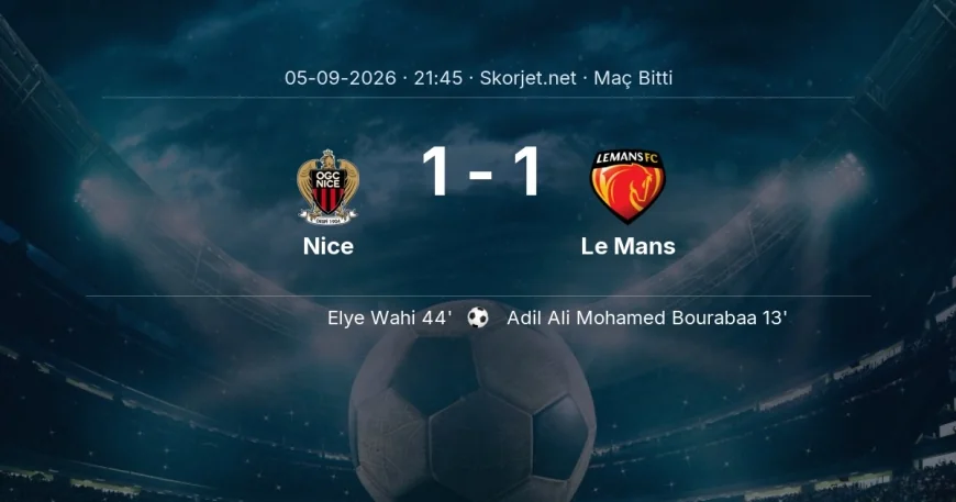 Nice 1-1 Le Mans - maç özeti | Ligue 1