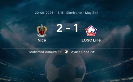 Nice 2-1 LOSC Lille - maç özeti | Ligue 1