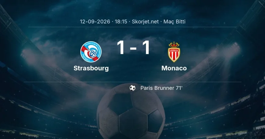 Strasbourg 1-1 Monaco - maç özeti | Ligue 1