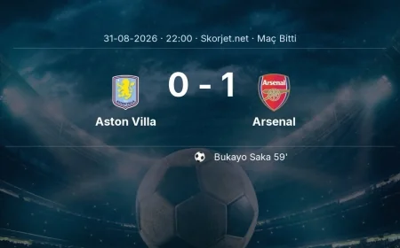 Maç sonucu: Aston Villa 0-1 Arsenal | Premier Lig