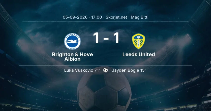 Brighton & Hove Albion 1-1 Leeds United - maç özeti | Premier Lig