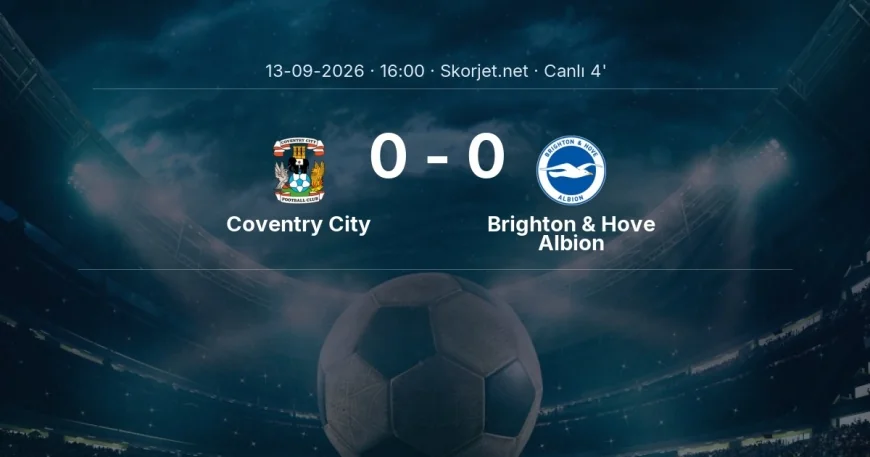 Premier Lig: Coventry City - Brighton & Hove Albion maçı başladı