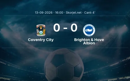 Premier Lig: Coventry City - Brighton & Hove Albion maçı başladı