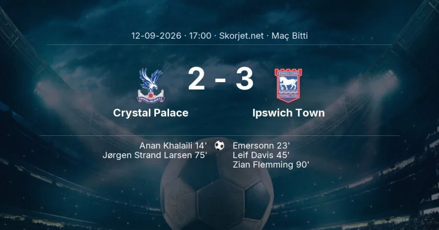 Crystal Palace 2-3 Ipswich Town - maç özeti | Premier Lig
