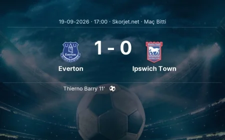 Everton 1-0 Ipswich Town - maç özeti | Premier Lig