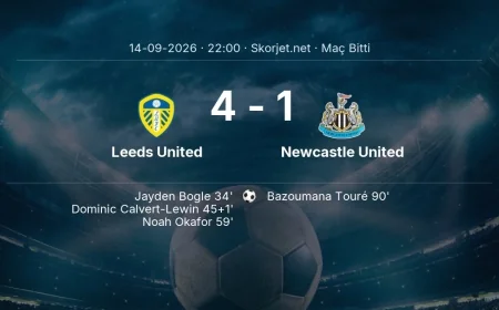 Maç sonucu: Leeds United 4-1 Newcastle United | Premier Lig