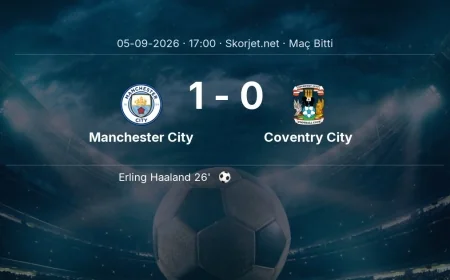 Premier Lig | Manchester City 1-0 Coventry City sonucu