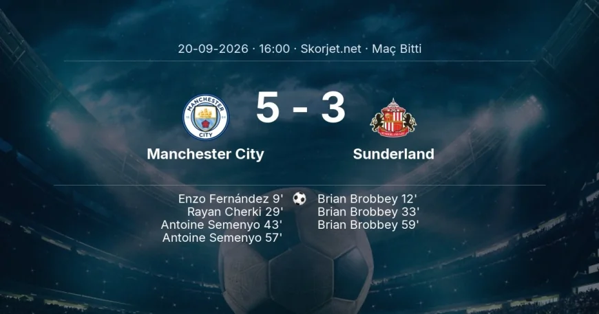 Manchester City 5-3 Sunderland - maç özeti | Premier Lig