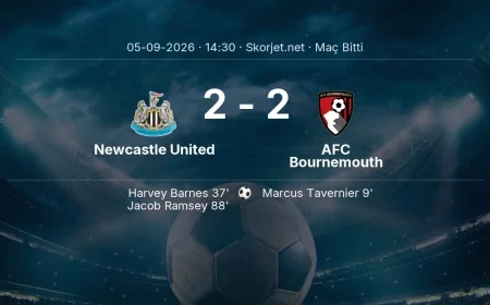 Newcastle United 2-2 AFC Bournemouth - maç özeti | Premier Lig