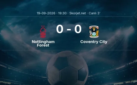 Premier Lig: Nottingham Forest - Coventry City maçı başladı