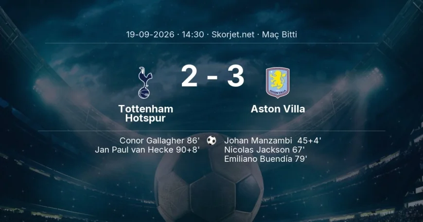 Tottenham Hotspur 2-3 Aston Villa - maç özeti | Premier Lig