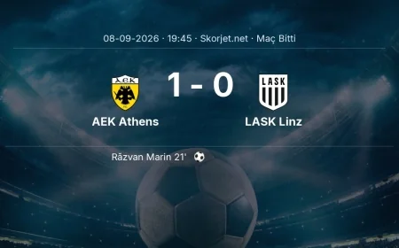 AEK Athens 1-0 LASK Linz - maç özeti | Şampiyonlar Ligi