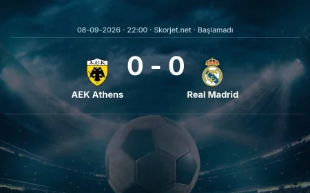 Şampiyonlar Ligi: AEK Athens - Real Madrid maç bilgileri