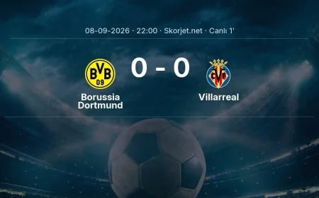 Borussia Dortmund - Villarreal maçı başladı | Şampiyonlar Ligi