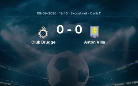 Şampiyonlar Ligi: Club Brugge - Aston Villa maçı başladı