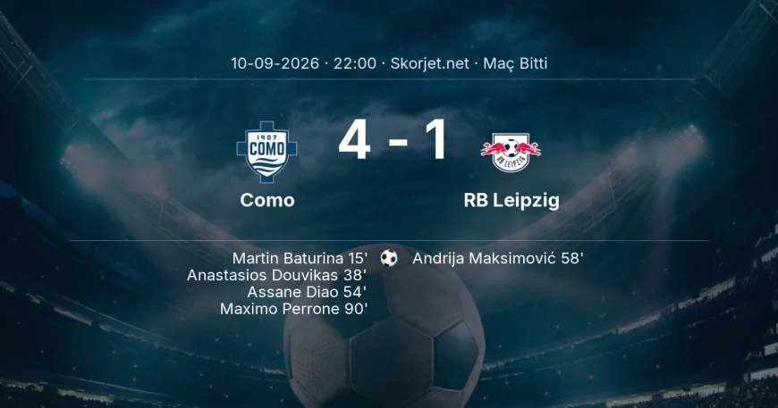 Maç sonucu: Como 4-1 RB Leipzig | Şampiyonlar Ligi