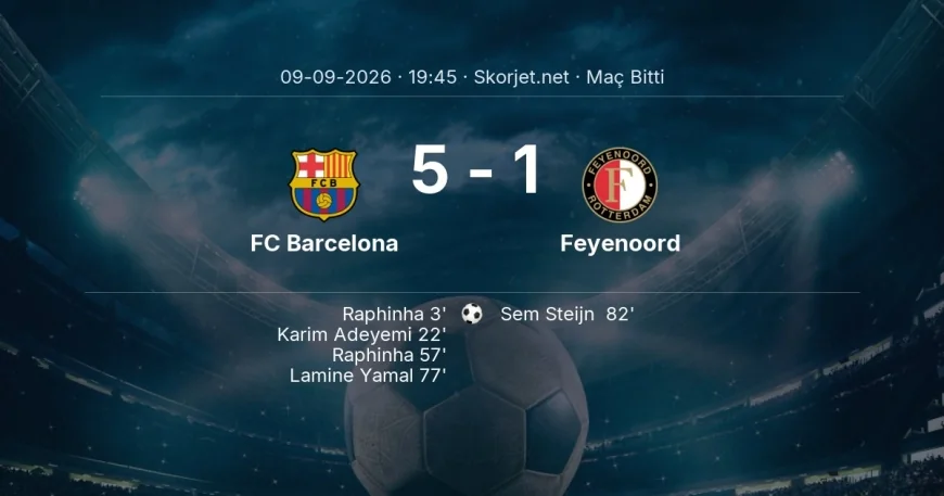 Maç sonucu: FC Barcelona 5-1 Feyenoord | Şampiyonlar Ligi