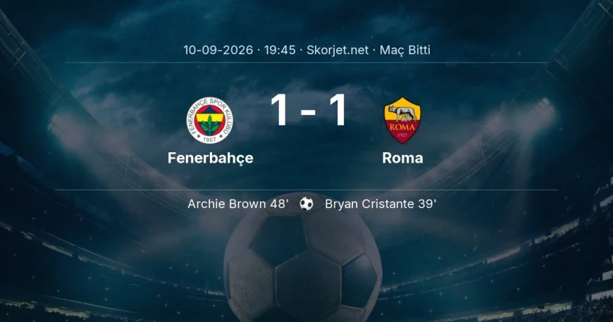 Şampiyonlar Ligi | Fenerbahçe 1-1 Roma sonucu
