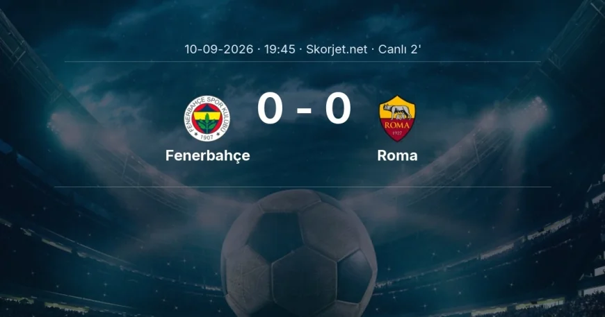 Şampiyonlar Ligi: Fenerbahçe - Roma maçı başladı