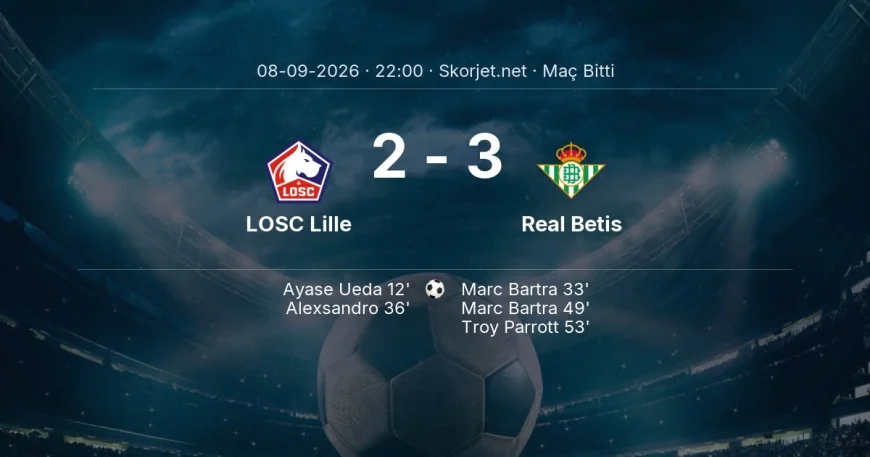 LOSC Lille 2-3 Real Betis - maç özeti | Şampiyonlar Ligi