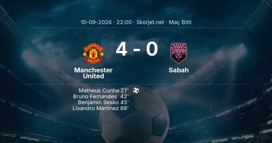 Şampiyonlar Ligi | Manchester United 4-0 Sabah sonucu